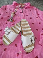 Pantoletten Weiß Schnalle Sommerlook 40 lässiger Style Berlin - Spandau Vorschau
