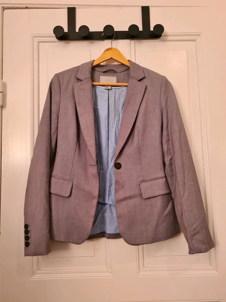 H&M Damen Blazer Business Jackett Grau Hellgrau Gr 36/S Neu in Hamburg