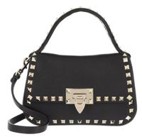 VALENTINO GARAVANI Rockstud Shoulder Bag Leather Black NP 1200€ Bergedorf - Hamburg Lohbrügge Vorschau