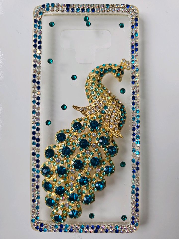 Samsung Galaxy Note 9 Cover Case Pfau Glitzer Strass in München