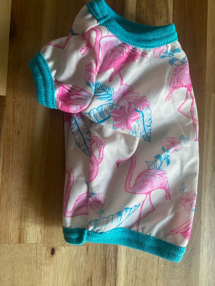 For my Dogs Hunde Kleid 12 neu Jeans Kleid Shirt pink Flamingo in Plettenberg