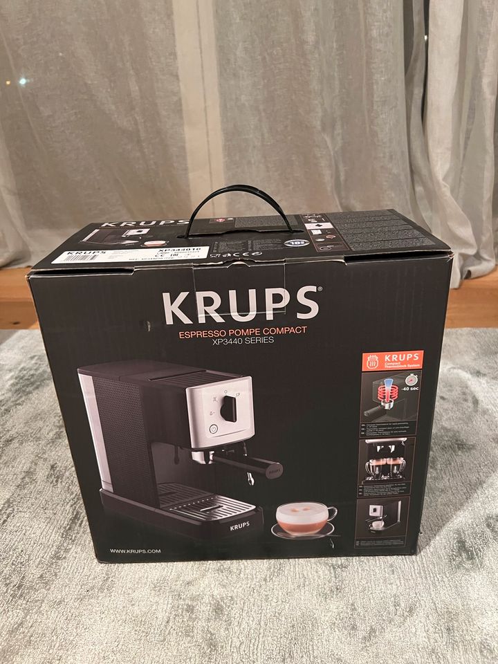 Krups Espresso Pompe Compact XP3440 Series Espressomaschine in  Baden-Württemberg - Tübingen | Kaffeemaschine & Espressomaschine gebraucht  kaufen | eBay Kleinanzeigen ist jetzt Kleinanzeigen