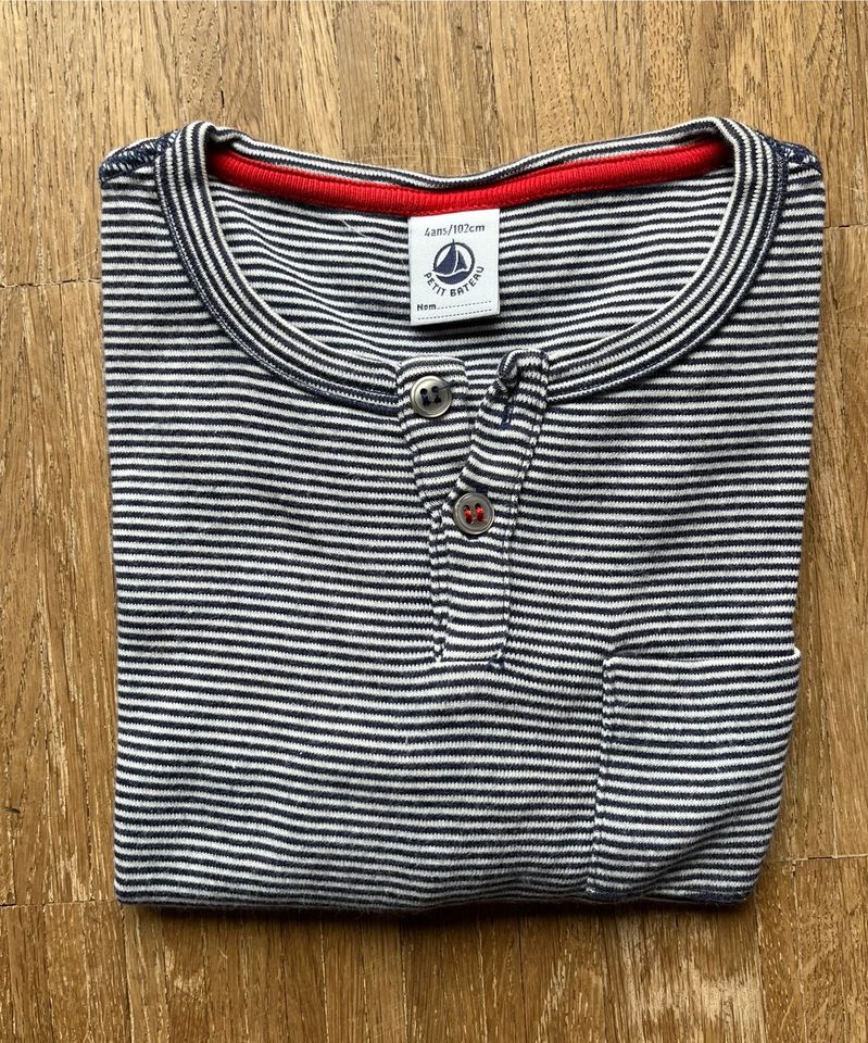 Petit Bateau Longsleeve Langarm-Shirt 4A 102cm 98cm Blau Weiss in Berlin