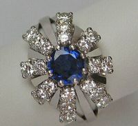 Brillant Ring 750 18KT Gold Safir Saphir Diamant Brillanten 6782 Bayern - Lichtenberg (Oberfranken) Vorschau