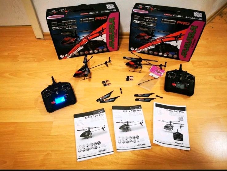 80€ 2x Rc Helikopter E-rix 100 Pro 2,4 GHz  heli in Gütersloh