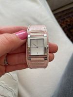 DKNY Armbanduhr silber, rosa Lederarmband Hessen - Schöneck Vorschau