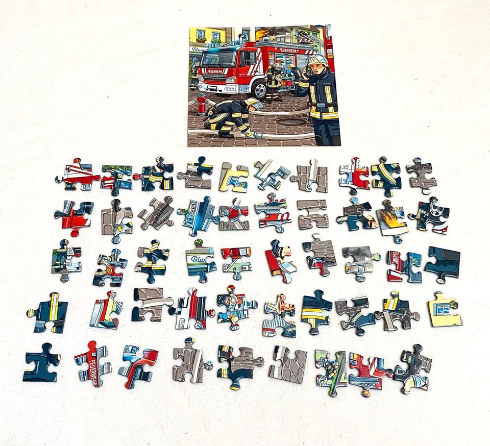 ✨TOP✨3 Puzzle 49 Teile Fahrzeuge Feuerwehr Polizei Ravensburger in Much