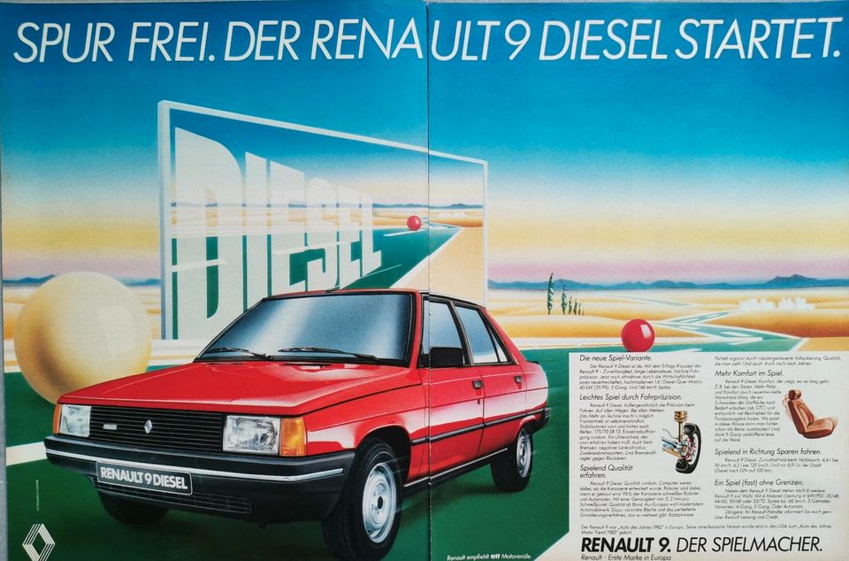 Renault 9 Renault 11 Reklame Berichte TSE TXE Turbo Avenue Diesel in Hanau