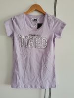 Damen T Shirt Shirt kurzarm mit Ziersteinen mit  Gr XS neu lila Baden-Württemberg - Haßmersheim Vorschau