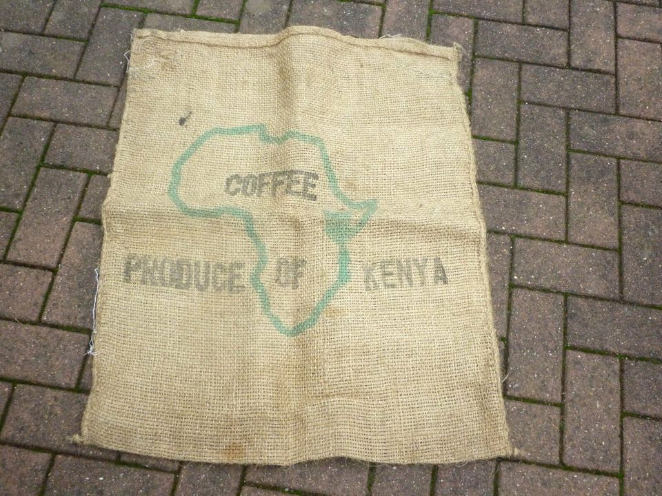 Kaffeesack Jutesack aus Kenia, Coffee Produce of Kenia in Quierschied