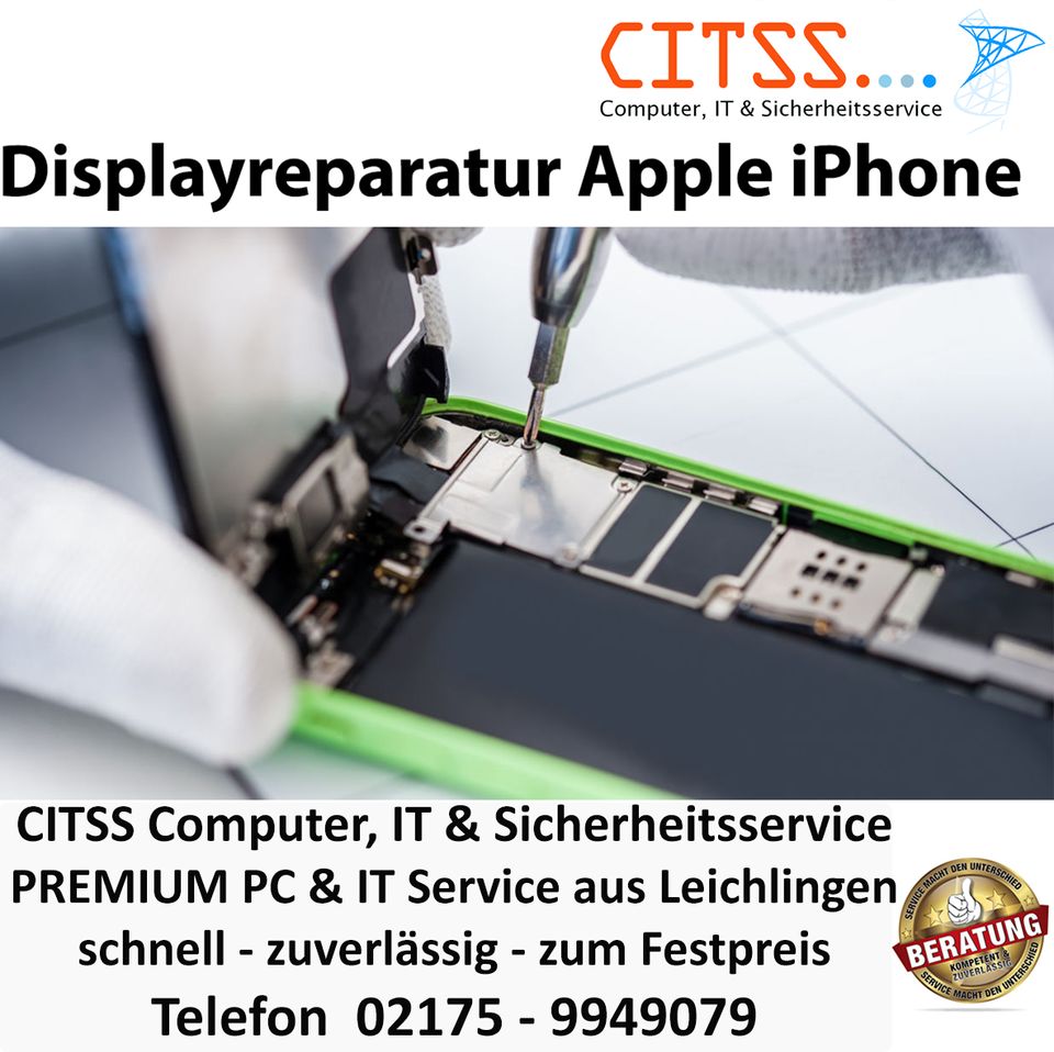 Apple Iphone Display Reparatur - Schnell - Professionel  Express in Leichlingen