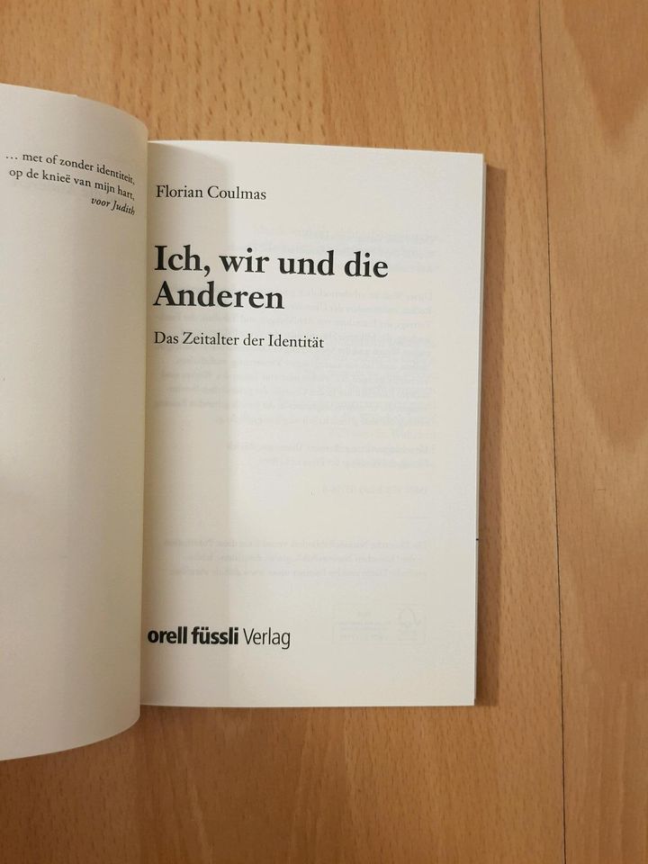 F Coulmas Ich,wir und die Anderen Zeitalter Identität Buch Bücher in Frankfurt am Main
