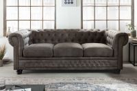 Sofa Chesterfield 3er 205cm, Samt, vintage grau taupe Hamburg-Mitte - Hamburg Rothenburgsort Vorschau