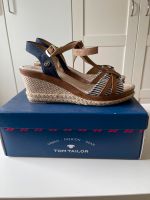 Tom Tailor Pumps Sandalen Gr. 42 blau beige creme Nordrhein-Westfalen - Hürtgenwald Vorschau