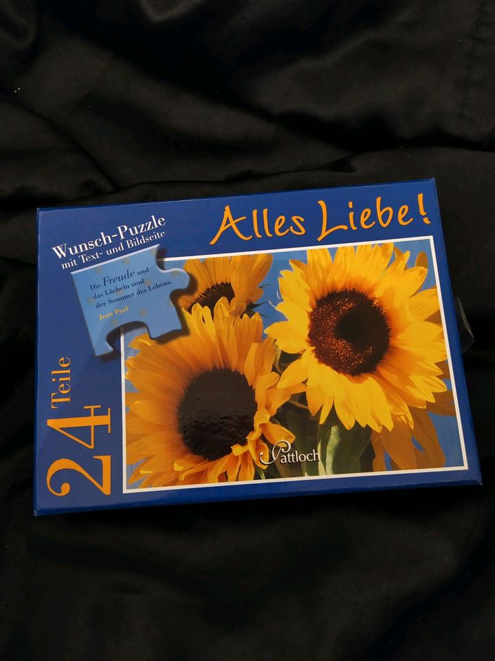 Puzzle alles liebe zum Geburtstag Sonnenblumen wunsch Puzzle text in Darmstadt