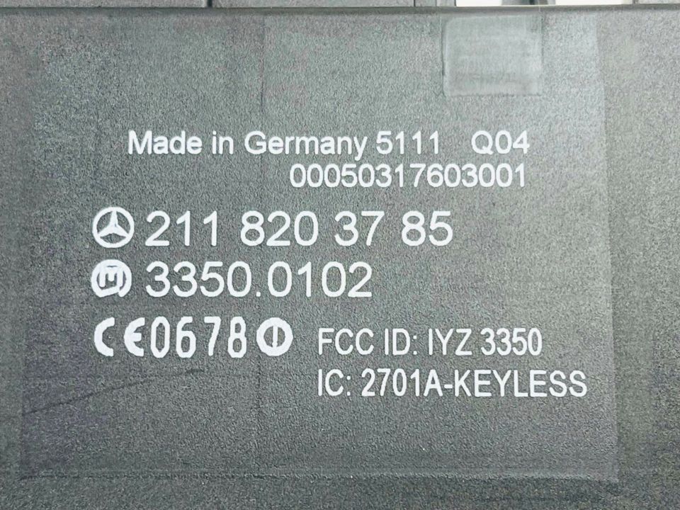 Mercedes Benz W211 Steuergerät Keyless Go 2118203785 Hinten L R in Bad Doberan