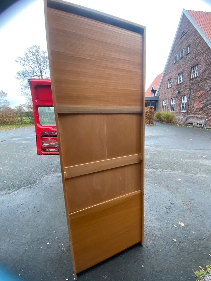 Aktenschrank mit Rolltüren vintage Holz 60er Jahre in Telgte