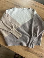 Colorblock Langarmshirt Pullover Creme Beige Rheinland-Pfalz - Wörth am Rhein Vorschau