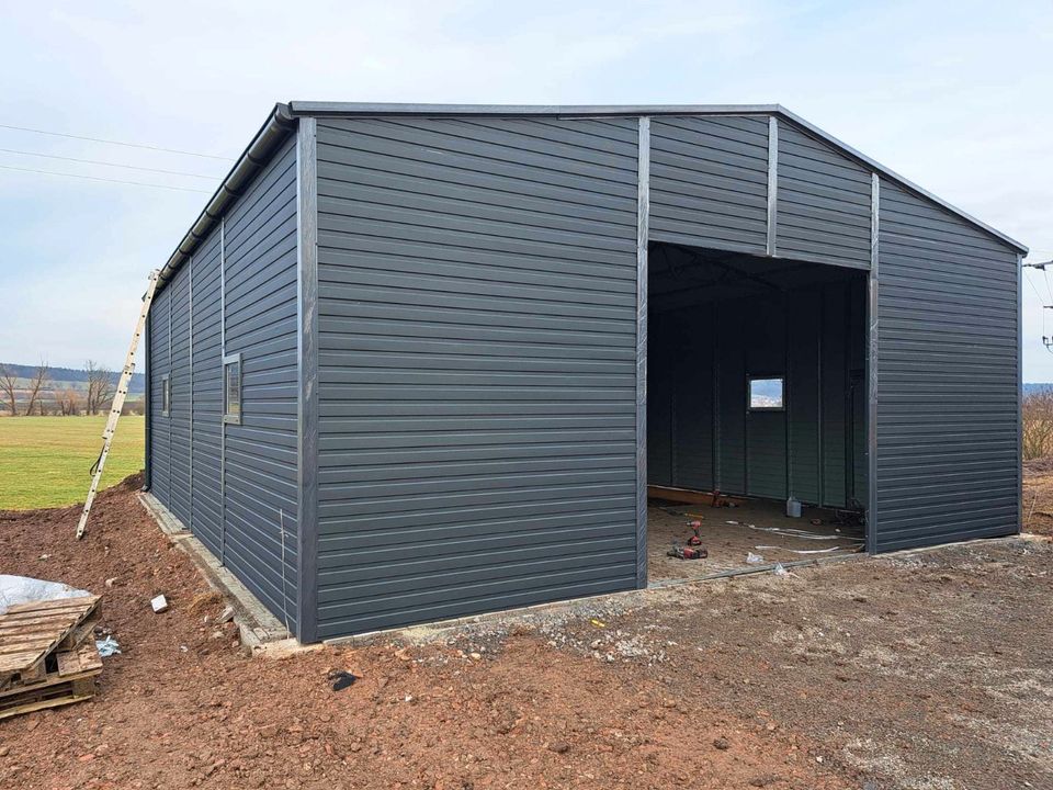 Leichtbauhalle Fertiggarage Carport für Wohnmobil 10m x9m in Bad Wurzach