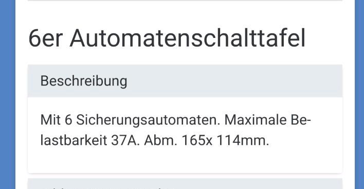 Talamex Automatenschalttafel/ Sicherungsautomat in Wittgensdorf