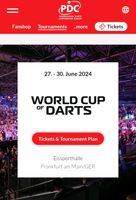 3 Tickets World Cup of Darts 2024 Bayern - Erlangen Vorschau