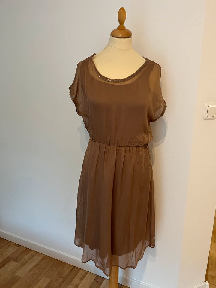 Hallhuber Kleid, Seide,  Gr. 38, cognac braun in Hannover