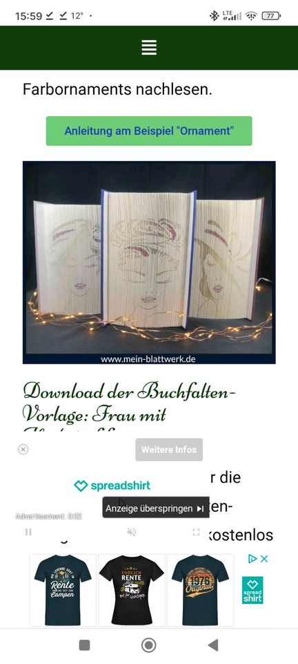 Gefaltetes Buch in Ostbevern