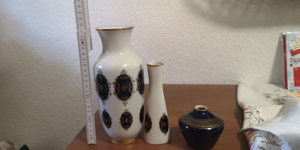 3 DDR Kobalt Vasen sehr guter Zustand aus Familienbesitz in Freiburg im Breisgau