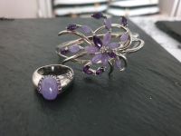 Armreifen,Armband,Ring,lila Jade,Amethyst,925 Silber,inkl.Versand Thüringen - Gotha Vorschau