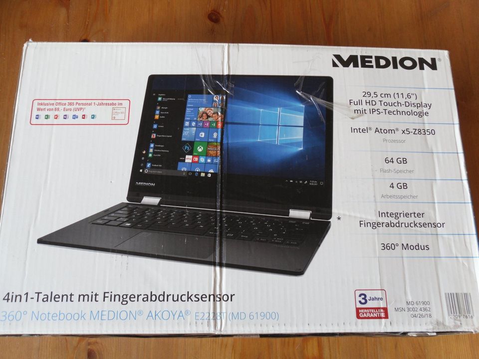 Medion Notebook Convertible Akoya (MD 61900) 11,6 Zoll, neuwertig in Kiel