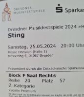 2 Tickets Sting Kategorie 2 - 25.05.24 in Dresden Dresden - Klotzsche Vorschau
