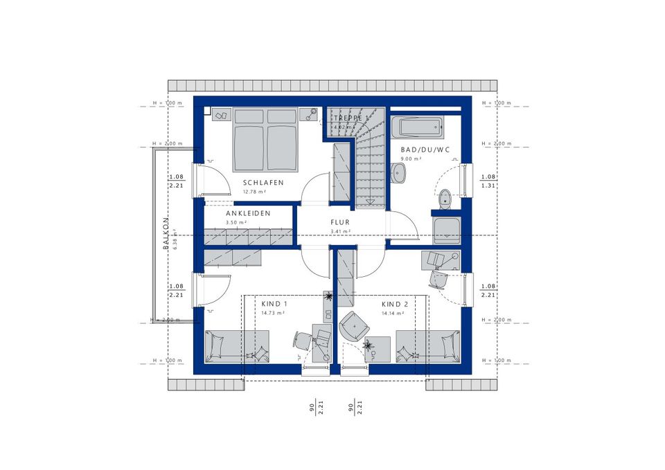 Bestpreisgarantie bei Bien-Zenker - Traumhaus EVOLUTION 124 inkl. Grundstück! KFW förderfähig!!! in Westerheim