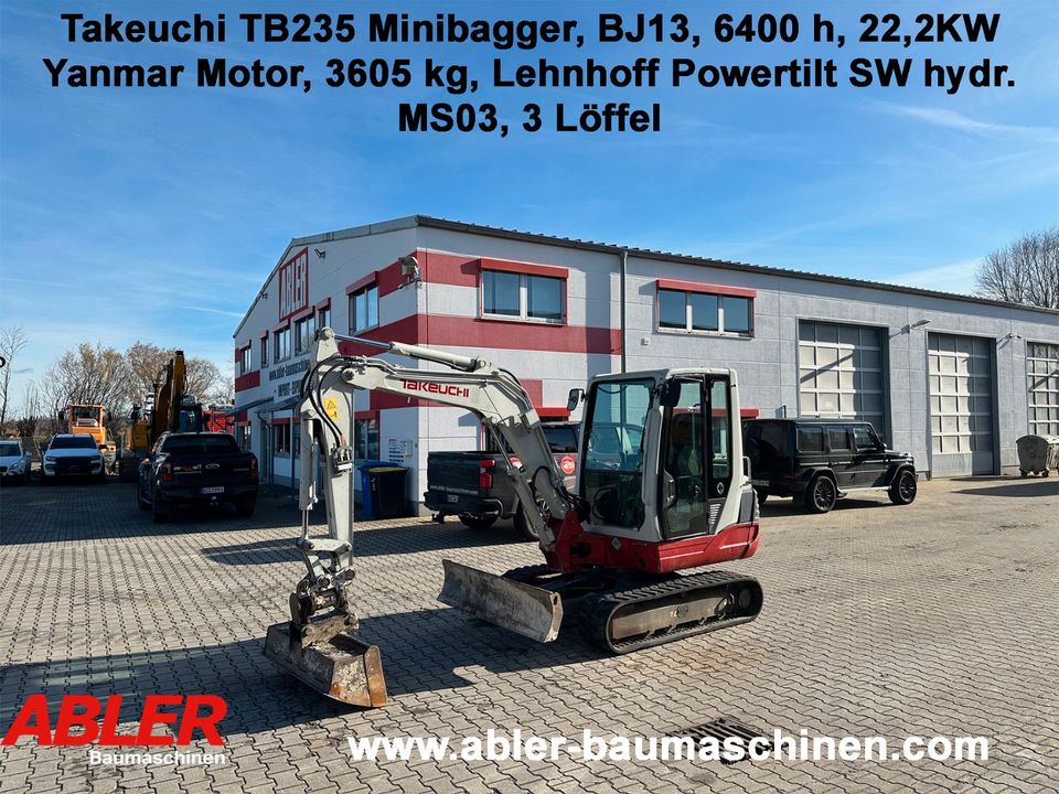 Takeuchi TB235 Minibagger Powertilt MS 03 hydr. 3 Löffel in Aichach