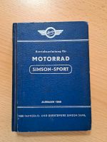 Betriebsanleitung Simson Sport 1959 Thüringen - Neustadt an der Orla Vorschau