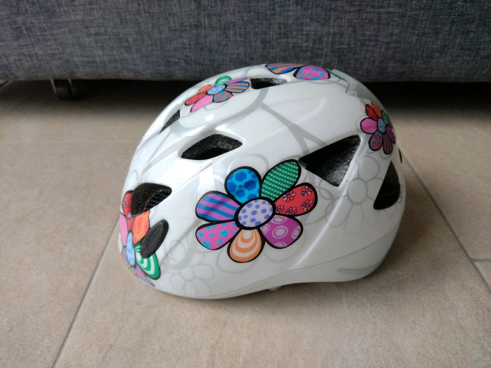 Fahrradhelm Alpina XIMO Kinder weiß mit BlumenGröße 45-49cm in Kösching