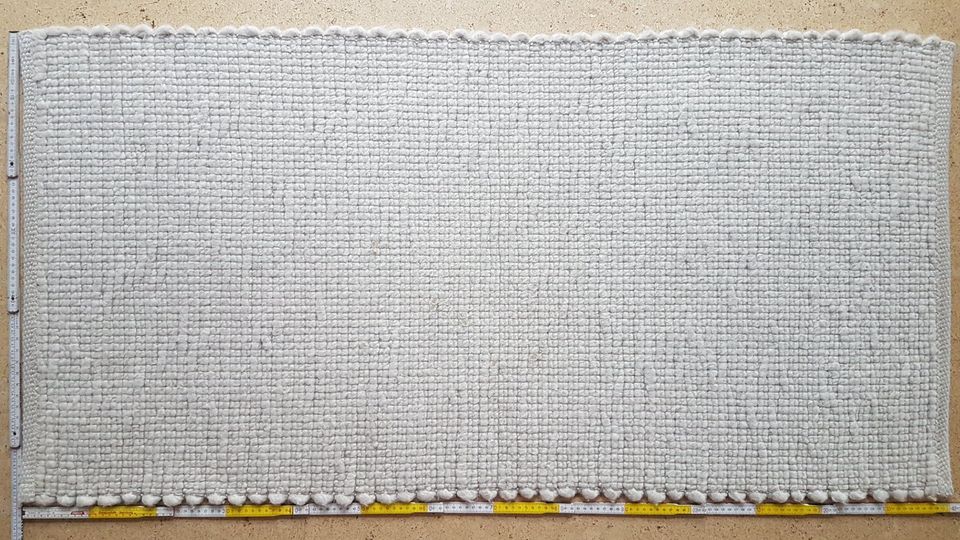 Tisca Teppich Läufer in Schurwolle 70x140 cm Stützgarn Sisal Bast in Obersüßbach