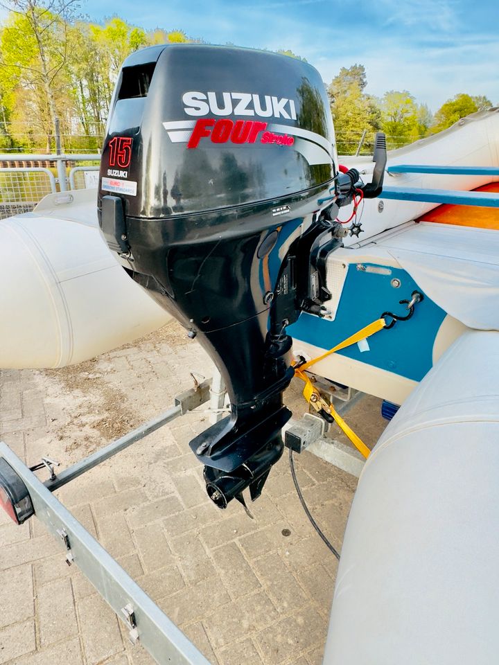 Suzuki MX390 15 PS 4 Takt Außenborder Motor Trailer Marlin Boot in Schwarmstedt