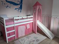 Kinderbett, Kinderzimmer, Bett. Rutsche weiß rosa Turm Hochbett Sachsen-Anhalt - Hasselfelde Vorschau