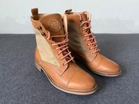 Akira Damen Boots Leder mit Leinen kombiniert Gr. 38 Niedersachsen - Neu Wulmstorf Vorschau