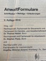 Anwaltsformulare Schriftsätze-Verträge-Erläuterungen Rheinland-Pfalz - Niederkirchen bei Deidesheim Vorschau