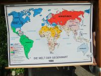 Schul-Weltkarte: "Die Welt der Gegenwart 1986" Hessen - Lorsch Vorschau