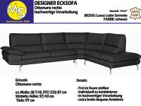 Sofa Couch Wohnlandschaft L Form Design Leder schwarz Nordrhein-Westfalen - Mettingen Vorschau