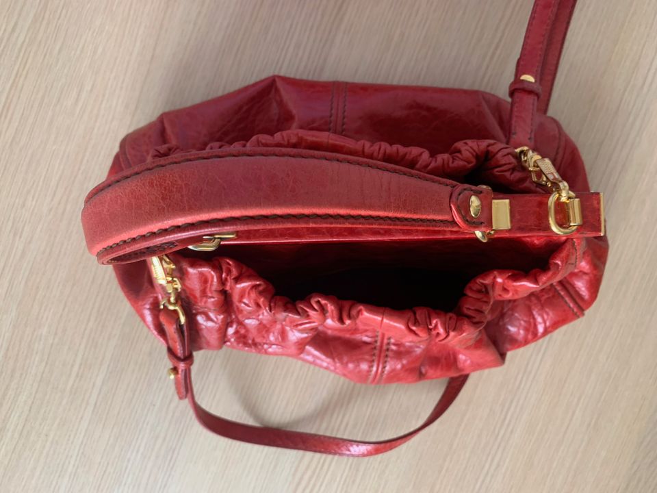 Miu Miu Tote Bag, Handtasche Rot, Echt Leder, Sehr guter Zustand in Wegberg