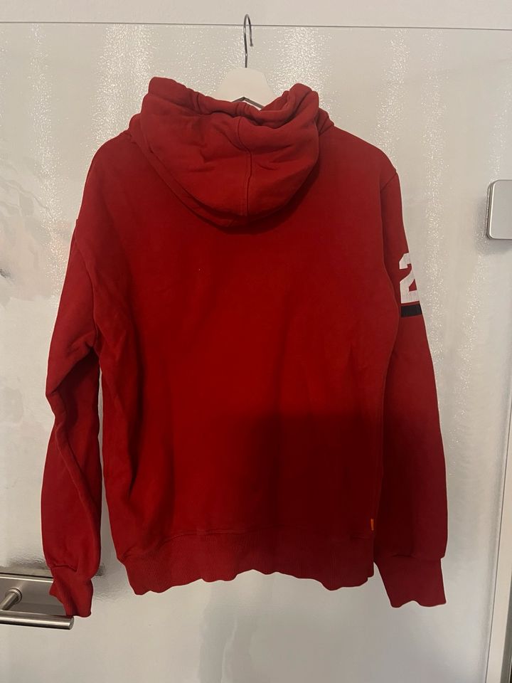 Superdry sweat Kapuzen Hoodie Pullover rot Gr. M in Rheine