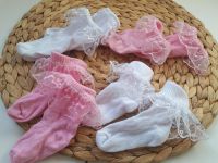 Baby Socken Mega Spitze weiss und Rosa Nordrhein-Westfalen - Emsdetten Vorschau