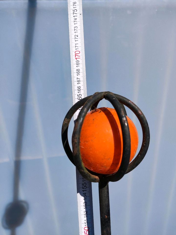 Garten Rost Deko Kugel Stab Glas Orange in Erolzheim