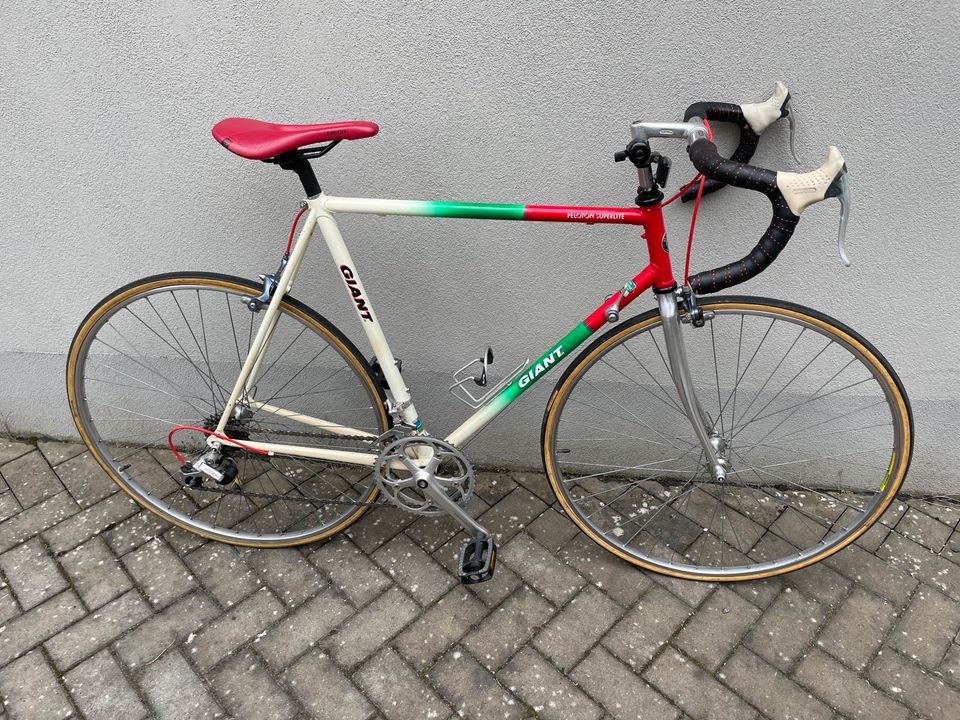 Giant Peloton Superlite Rennrad Retro Vintage RH 58 cm Rot Grün in Düsseldorf