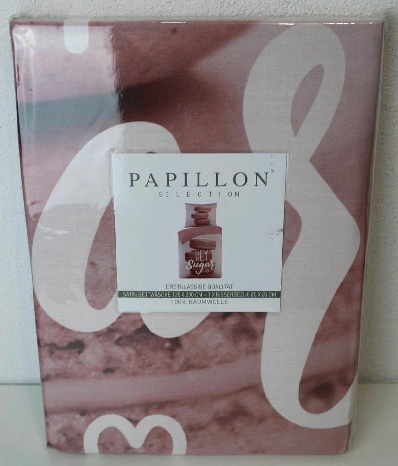 Papillon Selection Satin Bettwäsche Set Macaron 100% Baumwolle in Kabelsketal