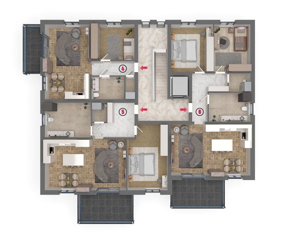 WE 05, Projekt Wohnglück mit 10 Wohneinheiten: 3-Zimmer-Wohnung mit offenem Grundriss und Balkon in Castrop-Rauxel