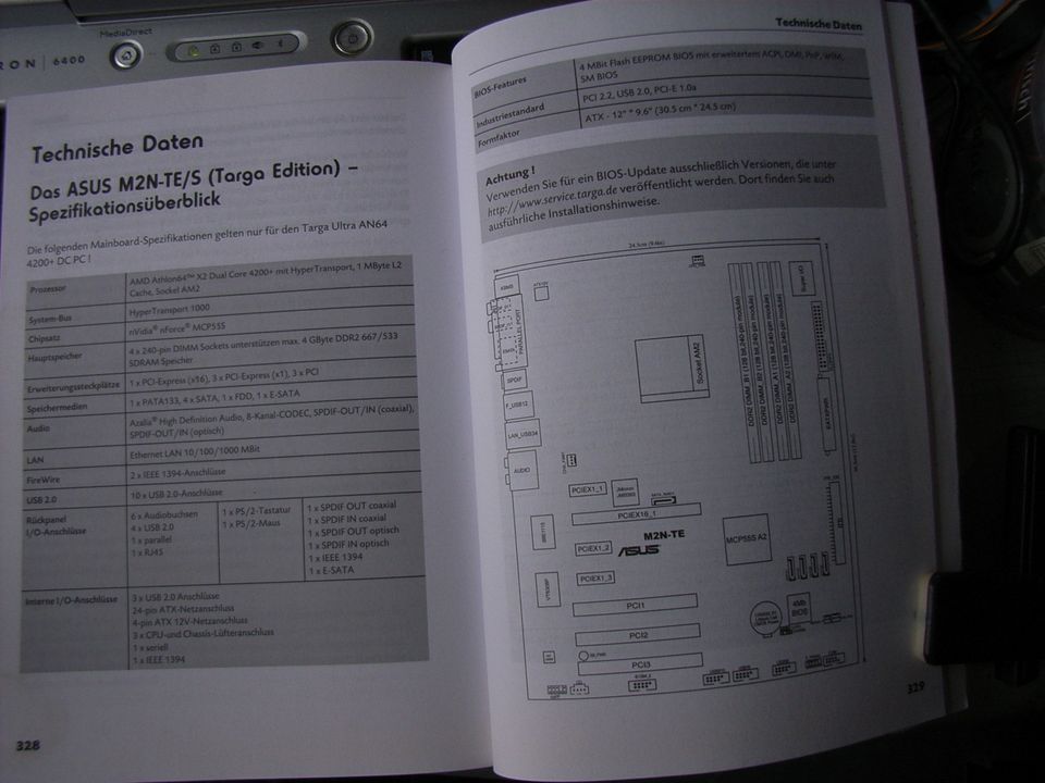 ASUS M2N-TE/S Mainboard mit AMD Athlon 64x2 4600+ mit Kupferkernk in Stuttgart